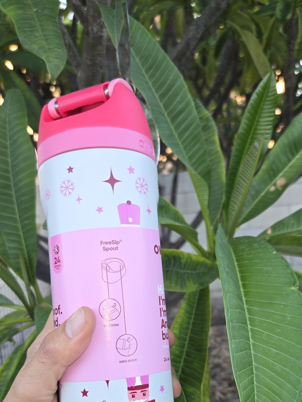 FreeSip Pink Insulated Water Bottle - 24 oz